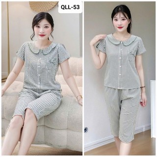 (Bunnysky) Đồ bộ mặc nhà mẫu lửng lụa mềm mịn(có video)