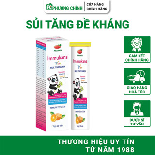  Sủi Vitamin Tổng Hợp Eurovit Immukans Plus Multivitamin Hỗ Trợ Tăng Đề Kháng Giảm Mệt Mỏi 20 Viên 