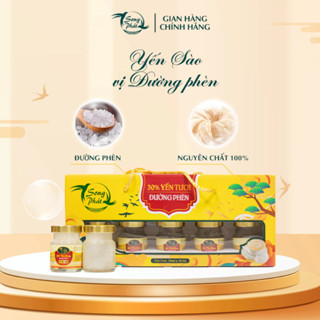 Hộp quà 10 hũ Tổ yến chưng đường phèn Song Phát hỗ trợ đề kháng cơ thể khỏe mạnh 70ml