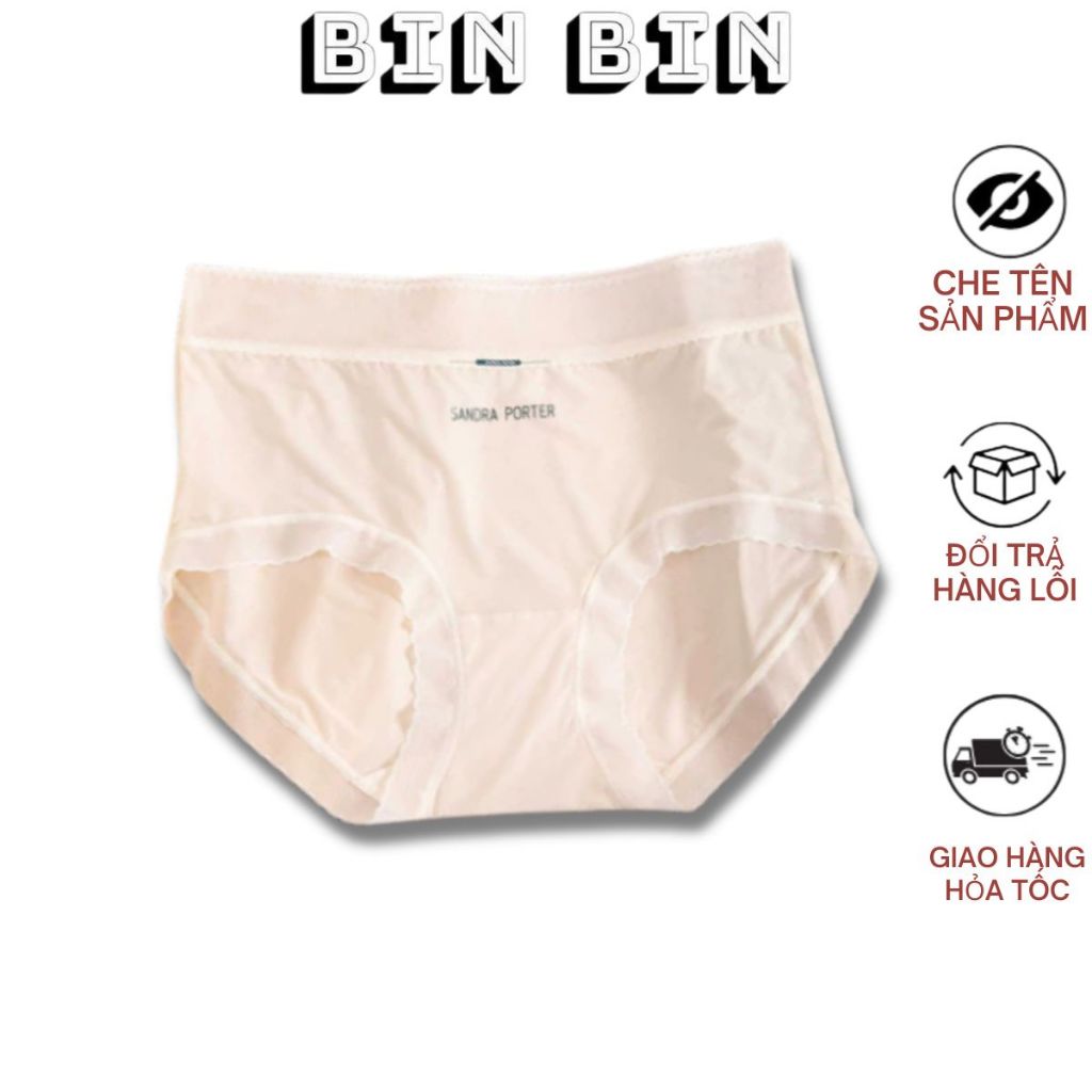 Combo 10 Quần Lót Nữ Su Lụa - Quần Chip Cạp Cao Không Đường May Viền Ren Mềm Mại 0574