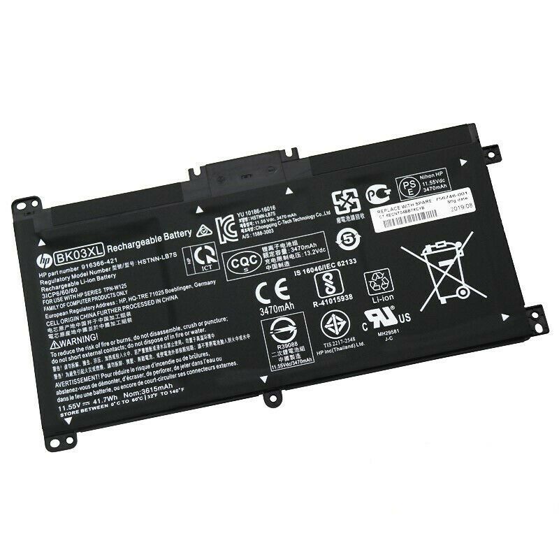💖 Pin (Battery) ZIN HP HSTNN-LB7S TPN-W125 916366-421 916811-855 BK03XL