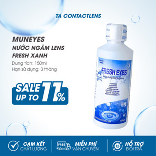  Nước Ngâm Lens kính áp tròng Fresh Xanh 150ml Muneyes 