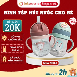 Bình Tập Hút Cho Bé Cao Cấp Inbear 250ml - Chống Sặc - An Toàn Và Tiện Lợi - Bình Tập Uống Nước