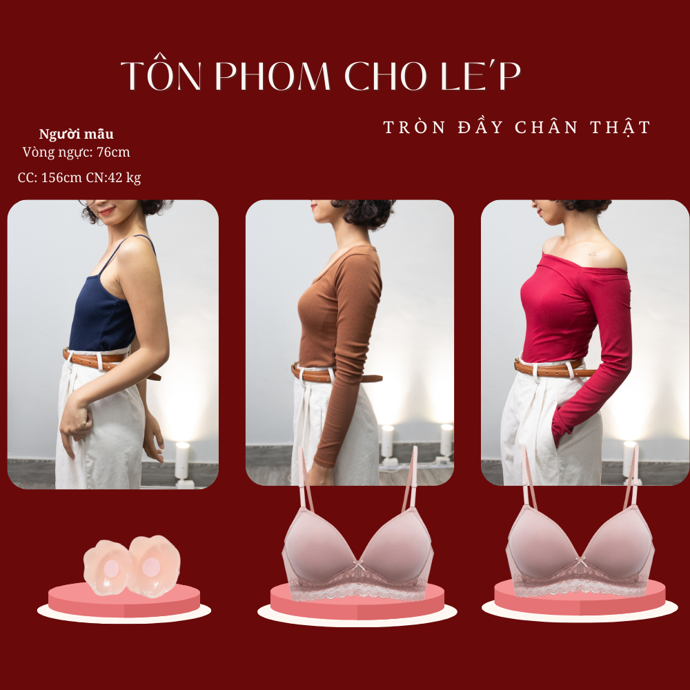 Áo ngực nữ không gọng trơn mút mỏng phối ren LOC | BigBuy360 - bigbuy360.vn