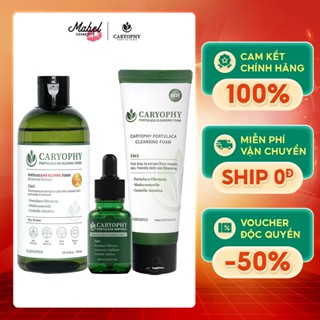  Combo Caryophy Portulaca  Sữa rửa mặt 150ml + Toner 300ml + Tinh chất Ampoule 30ml  