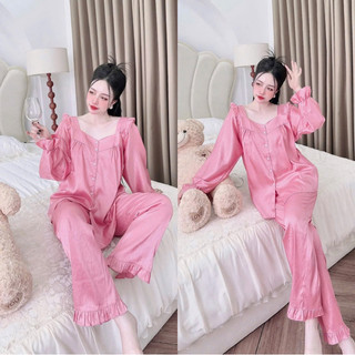 Đồ bộ Lụa xước tiểu thư 50-100kg thanh lịch