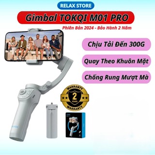 Gimbal TOKQI M01 chống rung điện thoại, gymbal 360 độ gậy chụp ảnh 3 chân quay theo vật thể cao cấp