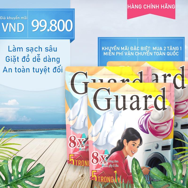MUA1TẶNG1 - TỔNG 60 VIÊN Guard giặt sạch diệt khuẩn tiện lợi 5 trong 1 Hương Hoa Hồng Quyến Rũ Lưu hương bền lâu