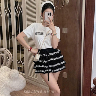  set áo chân váy,set đồ nữ sang chảnh,MẪU MỚI NHẤT bộ miu thêu cvay tầng cao cấp hot trend AD195 