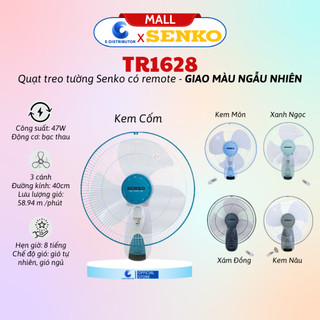   HỎA TỐC  Quạt treo tường có điều khiển từ xa Senko TR1628 - Màu tùy chọn - Hàng chính hãng 