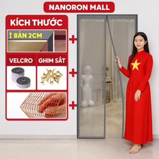 Màn chống muỗi chống côn trùng dán cửa đóng NANORON Lưới chống muỗi bảo vệ bé cửa đi ra vào