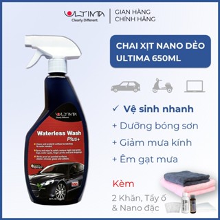  Chai xịt nano dẻo Ultima  650ml  Vệ sinh + Phủ bóng Giảm bám nước cho ô tô 