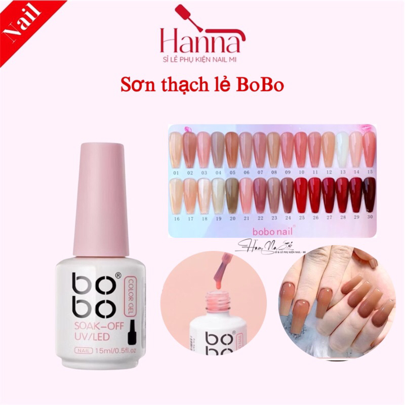 Sơn gel thạch Bobo - chọn lẻ mầu