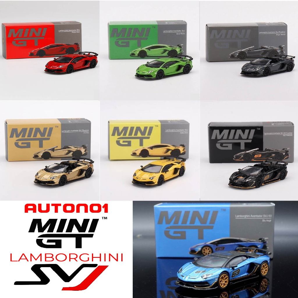Mô hình xe Lamboghini Aventador SVJ Huracan Revuelto bằng kim loại tỉ lệ 1:64 MiniGT
