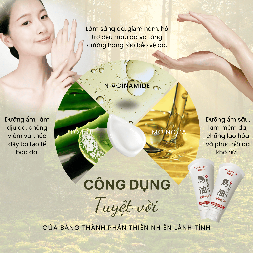 KEM DƯỠNG TAY HANJILIAN CAO CẤP 80GR - Kem Giúp Xoá Nết Nhăn Tay Hiệu Quả, Da Tay Mịn Màng, Trắng Sáng, Loại Bỏ Nám Da