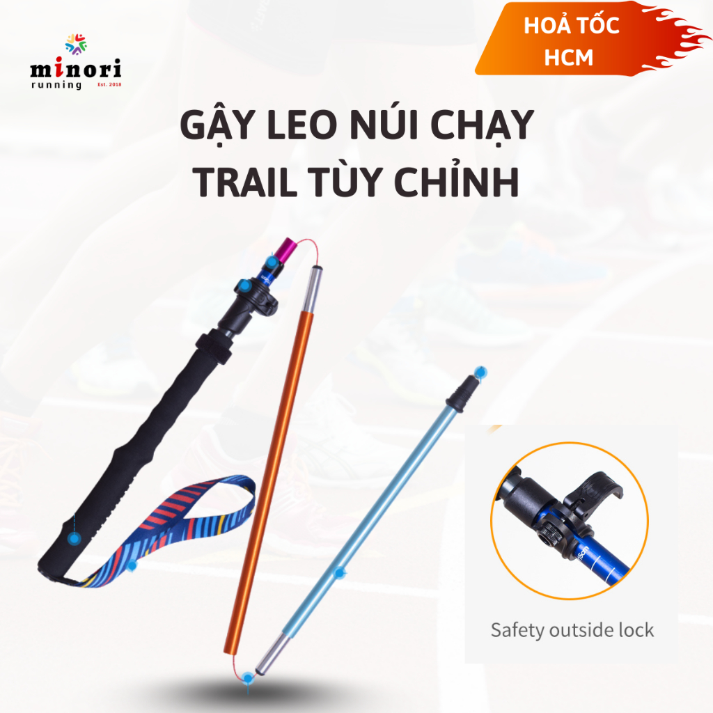 Gậy Leo Núi AONIJIE E4208 Bằng Hợp Kim Nhôm Có Thể Điều Chỉnh kích thước (1 Gậy) - Minori Store