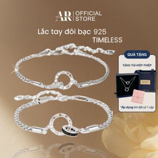 Vòng tay đôi nam nữ Timeless bạc 925 lắc tay cặp tình yêu Aura Silver-LD13
