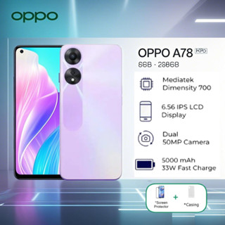 Điện thoại OPPO A78 5G (Bảo hành 5 năm) - Bộ nhớ 8GB/256GB - Nhập khẩu - 5000mAh - Chính hãng