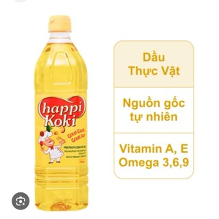 Dầu Ăn Cao Cấp Happi Koki Chai 1 Lít