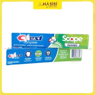 Kem Đánh Răng CREST - Complete Plus Scope Advanced Freshness/Plus Deep Clean