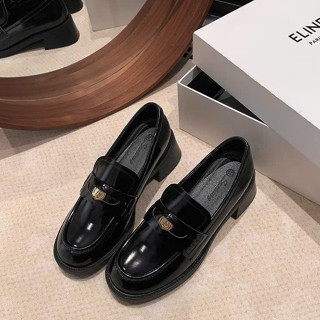 [LFDX25] Giày lười nữ đính đồng xu đế cao êm chân giày loafer kiểu dáng penny hoạ tiết đồng xu tròn phong cách hàn quốc