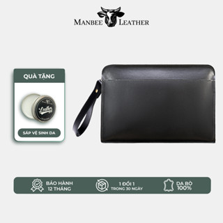 Túi Clutch Nam Da Bò Manbee 2753 – Ví Cầm Tay Cao Cấp Kẹp Nách Size 26 Thời Trang Đi Tiệc Đi Làm Sang Trọng