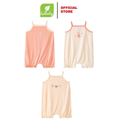 LULLABY - NH417N - Romper bé gái cài vai thun lạnh