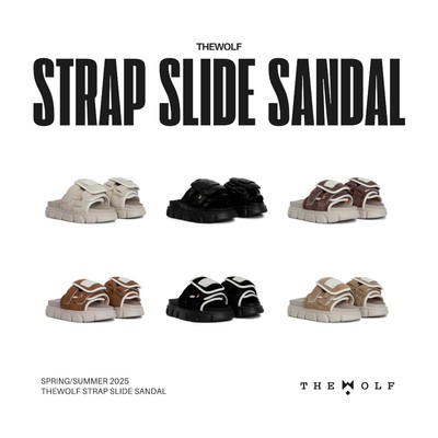 Dép Sandal Nam Nữ Tăng Chiều Cao THE STRAP WOLF SLIDE SANDAL