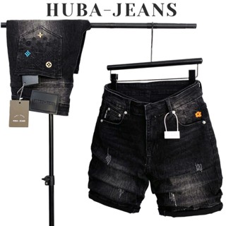 Quần short jeans nam HUBA-JEANS (có BIGSIZE ) đen wash bassic Menswear quần purple P
