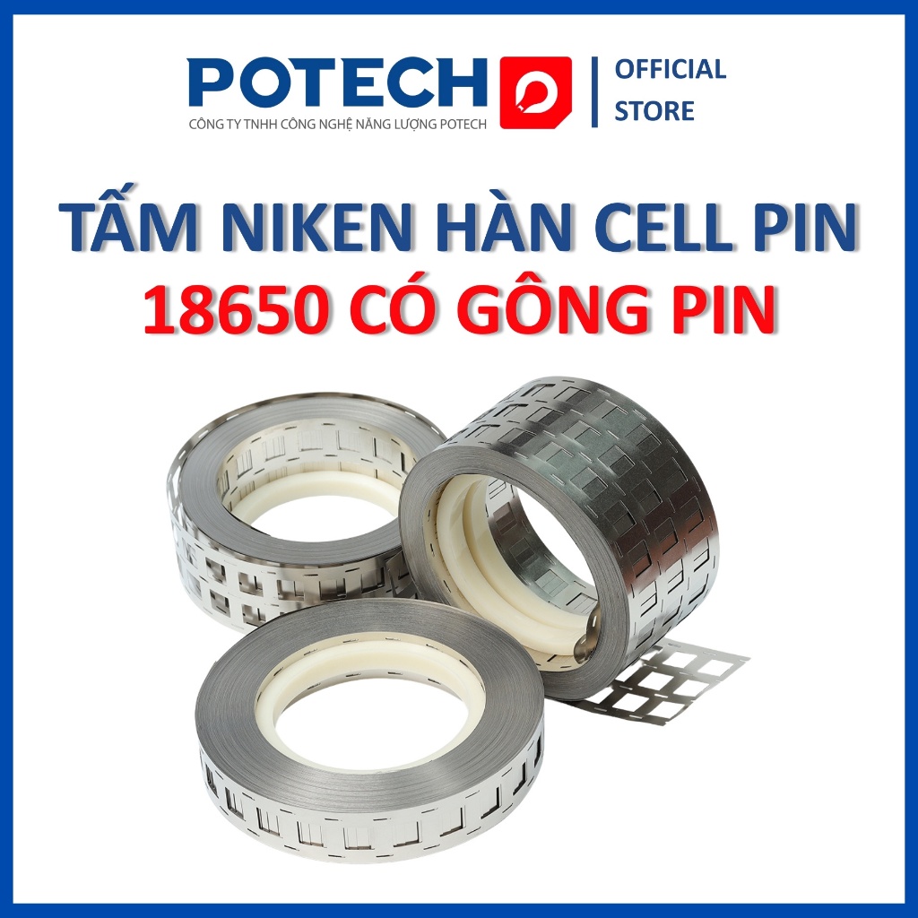 5 Mét | Kẽm hàn cell pin 18650 chống rỉ, tấm niken hàn cell pin 18650 có gông pin độ dày 0.2mm dẫn đ