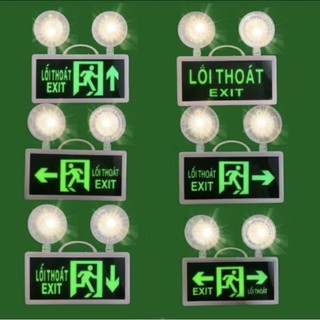  Đèn Sự Cố Khẩn Cấp Chiếu Sáng Kết Hợp Biển Chỉ Dẫn Thoát Hiểm Toilet Thoát Nạn Exit Phòng Cháy Chữa Cháy 