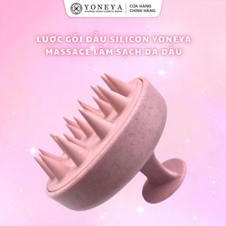 Lược gội đầu silicon Yoneya massage làm sạch da đầu
