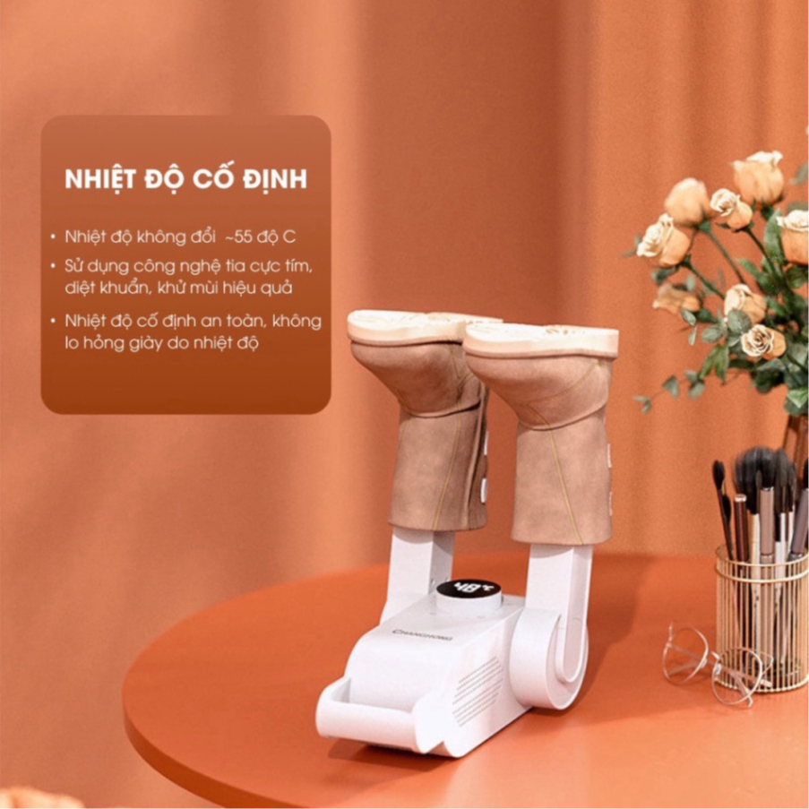 Máy sấy giày PTLUXURY đa năng khử trùng thông minh bằng tia cực tím [ HÀNG TỐT ]