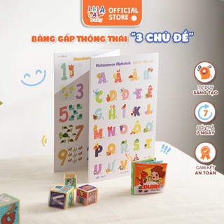   MUA 2 TẶNG POSTER  Bảng giáo dục chữ cái cho bé Tiếng Anh Bảng gấp thông thái Lalala baby đồ chơi nhiều chủ đề thú vị 