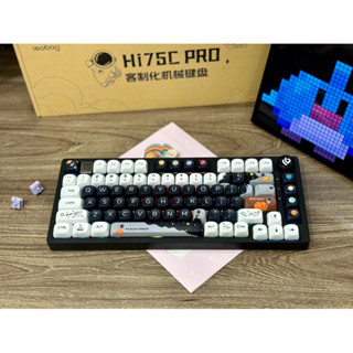 Leobog Hi75C Pro bàn phím cơ Nhôm Cnc/ 3 chế độ kết nối/ Led Rgb /Núm tuỳ chỉnh âm thanh đã Mod Tungcustom