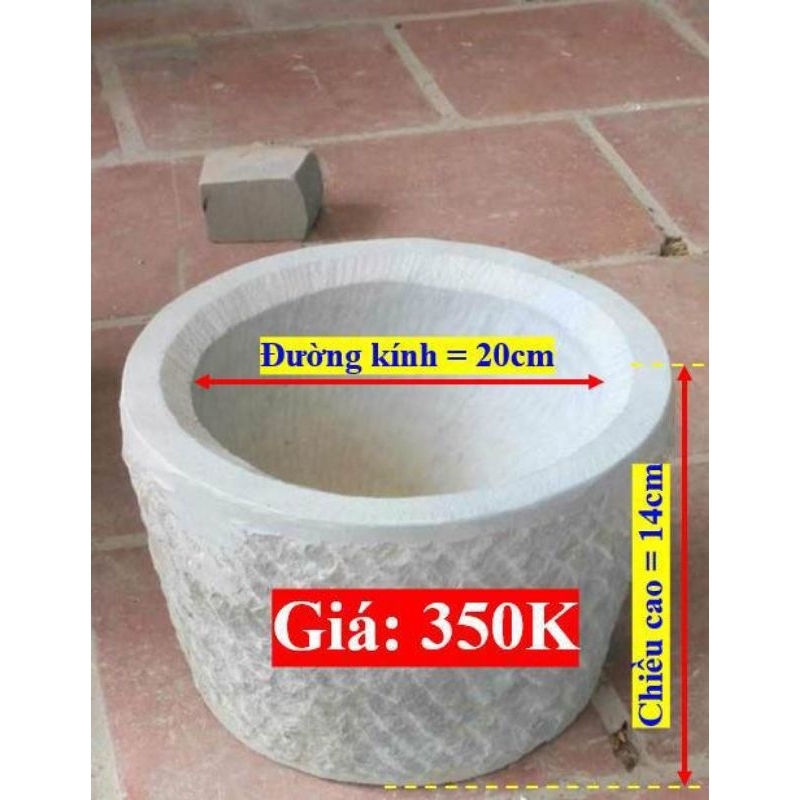 cối đá xanh nguyên khối cối đá được làm bằng đá xanh tự nhiên 100% bao đẹp cho mọi người ah