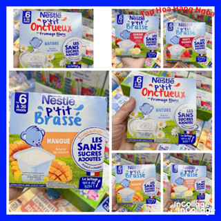 Sữa chua phô mai Nestle Ptit Brasse hàng air Pháp cho bé từ 6m