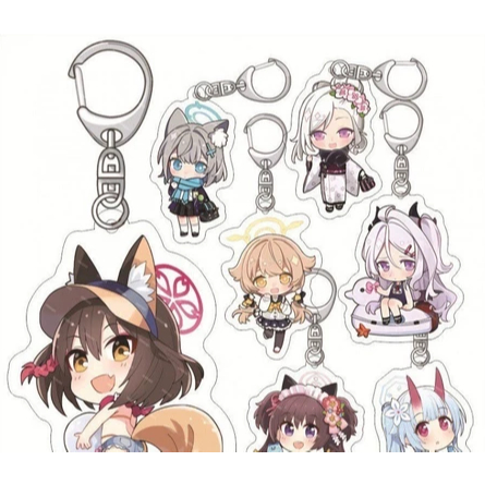 Móc khóa Blue Archive Kuromi Serika Takanashi móc khoá chất liệu acrylic trong suốt