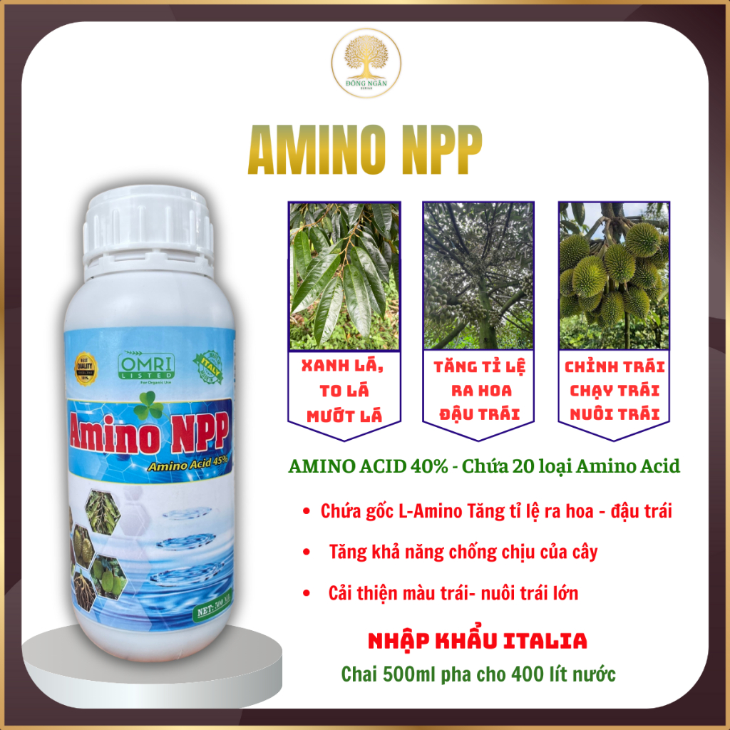 AMINO NPP - 40% AMINO ACID- XANH LÁ - ĐẬU TRÁI - ĐẸP TRÁI