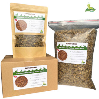 Sâu canxi sấy khô, sấy phồng dành cho gà mái đẻ, gà đá, cá koi, chim trĩ...Super Worm