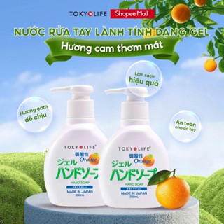  Nước Rửa Tay Nhật Bản TOKYOLIFE 200ml – Lành Tính Hương Cam Dịu Nhẹ Kháng Khuẩn An Toàn Cho Da 