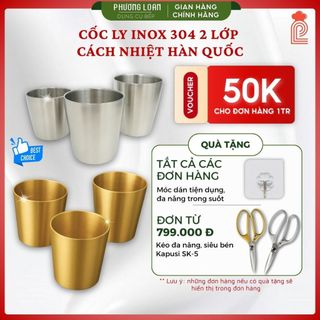  Cốc Ly Inox 304 2 Lớp Cách Nhiệt Hàn Quốc Giữ Nhiệt Cốc Uống Nước Inox Ly Inox 304 Cao Cấp Tiện Dụng 