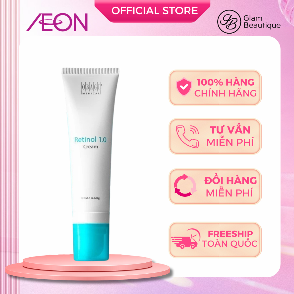 Obagi Kem Dưỡng Retinol 1.0 Trẻ Hóa, Ngừa Mụn 28G Glam Beautique