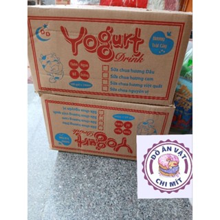 Bán sỉ nguyên Thùng Nước uống Yogurt 10 bịch 100 gói với 4 vị sữa chua, cam, dâu, việt quất
