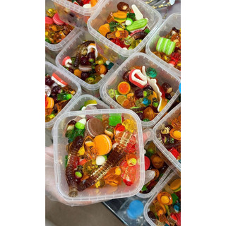  Sỉ 1kg kẹo dẻo mix nhiều vị hình đẹp đóng hộp cho khách 