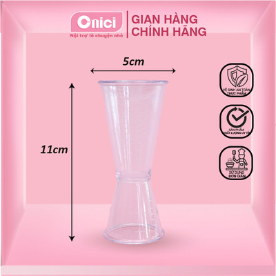 Ly đong định lượng jigger 2 đầu có vạch loại 20/40ml Bếp Của Mẹ Onici