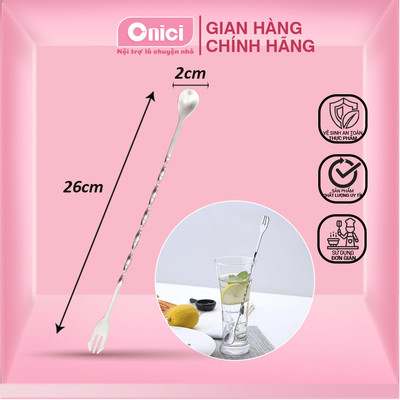 Thìa khuấy 2 đầu barspoon, muỗn pha chế Bếp Của Mẹ Onici