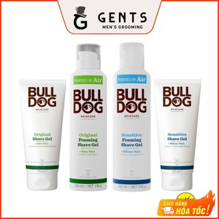 Gel cạo râu tạo bọt mịn Bulldog Skincare Original Foaming Shave Gel, Sensitive Foaming Shave Gel 175ml/200ml