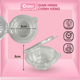  Hủ sốt nhựa nắp liền 50 cái đựng panna cotta nước chấm ONICI size 2oz 60ml 