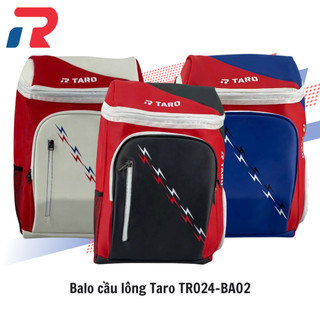 Balo cầu lông Taro TR024-BA02, Sức chứa lớn, Chống thấm nước, Ngăn để vợt, giày riêng